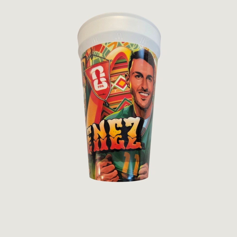 McDonalds FIFA World Cup 2022 Souvenir Plastic Cup Gimenez Rebote Fútbol